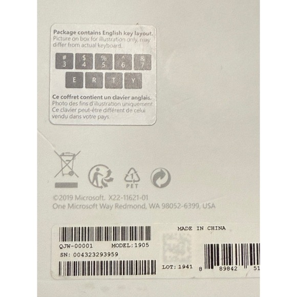 Microsoft Surface Pro Type Cover, a keyboard accessory for the Surface Pro line. - Picture 10 of 12